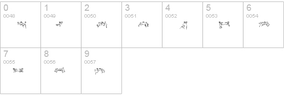 Dotty-3PartThree numbers 0-9 preview