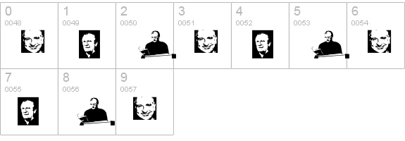 Douglas Adams Hand numbers 0-9 preview