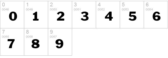 Down Town Auto numbers 0-9 preview