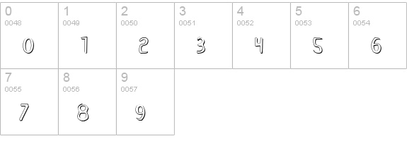 Drafting Table 3D numbers 0-9 preview