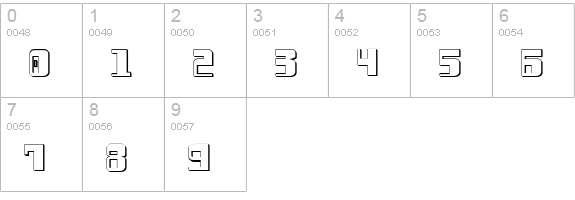 Drosselmeyer Shadow numbers 0-9 preview