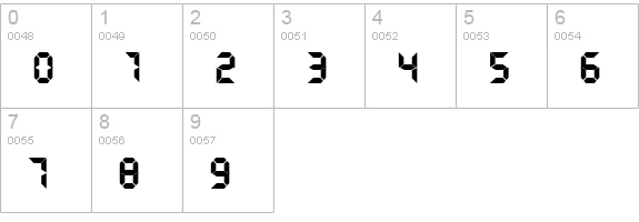 DS Crystal numbers 0-9 preview