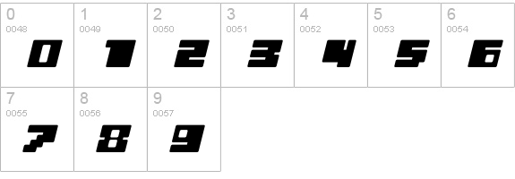 DS PTRLNormalPlus numbers 0-9 preview