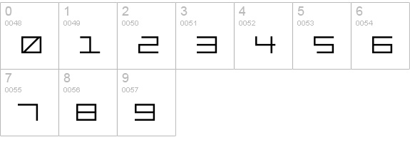 DS SQR45 numbers 0-9 preview