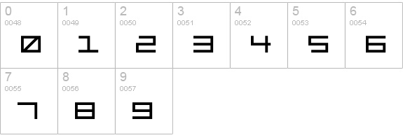 DS SQR65 numbers 0-9 preview