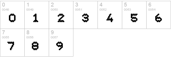 DS Ticket55 numbers 0-9 preview