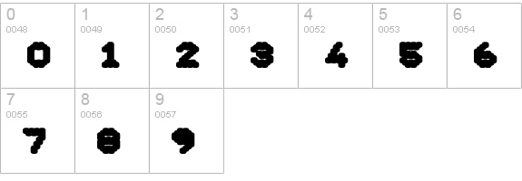 DS Ticket75 numbers 0-9 preview