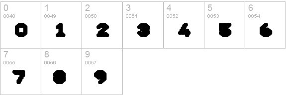 DS Ticket85 numbers 0-9 preview
