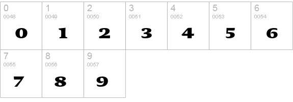 DTLDorianTCaps-Heavy numbers 0-9 preview