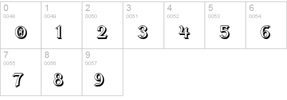 Dumbledor 3 Shadow numbers 0-9 preview