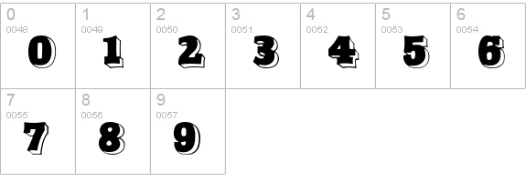 Duo Dunkel numbers 0-9 preview