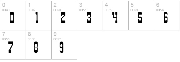 Durango-Normal numbers 0-9 preview