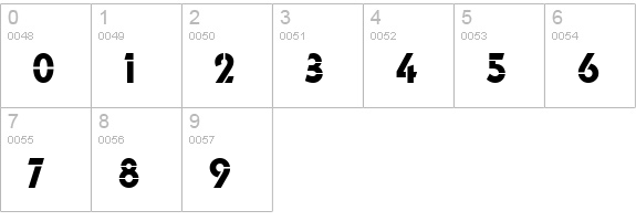 Durango-Stencil-Medium-Regular numbers 0-9 preview