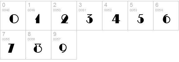Dusty Rose Revised numbers 0-9 preview