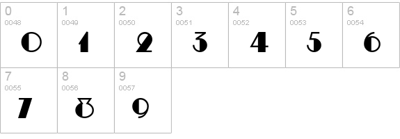 DustyRose numbers 0-9 preview