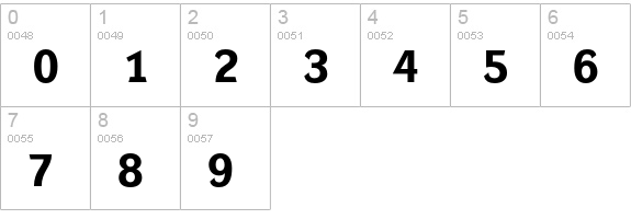 Dynamo H E numbers 0-9 preview