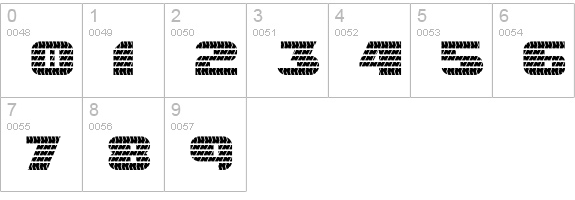 Eagle GT II numbers 0-9 preview