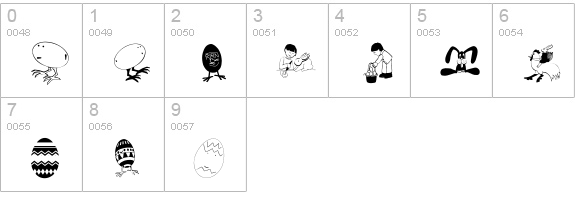 Eastereggs numbers 0-9 preview
