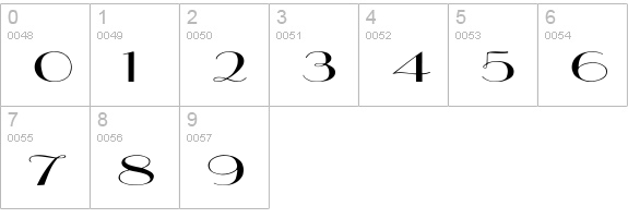 EastSide Ex numbers 0-9 preview