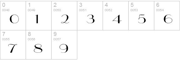 EastSide Wd numbers 0-9 preview