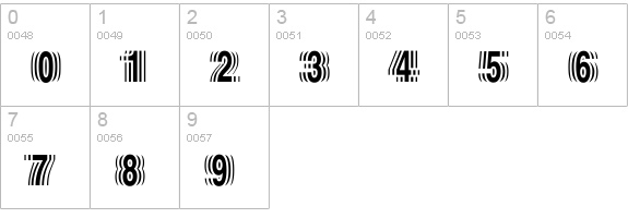 Echo numbers 0-9 preview