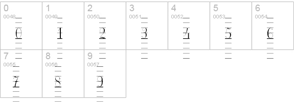 Ecolier_lignes_court numbers 0-9 preview