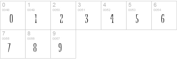 Ecru numbers 0-9 preview