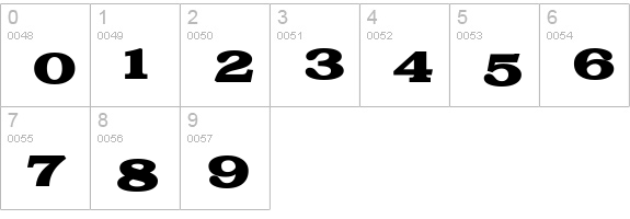 EggCream numbers 0-9 preview