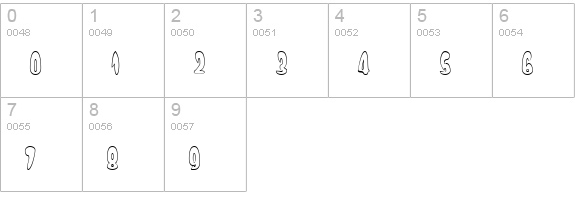 Eggit Outline AOE numbers 0-9 preview