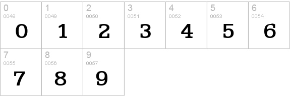 Eggo Wide Bold numbers 0-9 preview