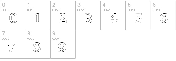 Egyptian Regular numbers 0-9 preview