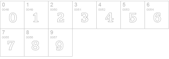 EgyptianOutline numbers 0-9 preview
