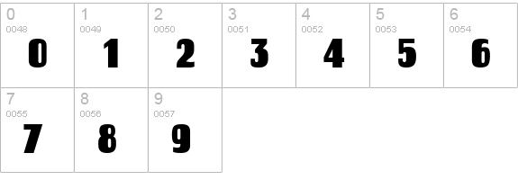 Einhorn ICG numbers 0-9 preview