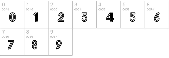 Eklektic-Normal Th numbers 0-9 preview
