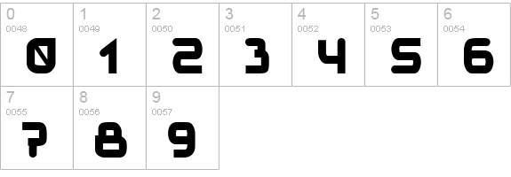 el Jay mixmix Bold numbers 0-9 preview