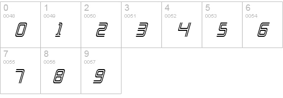 Election Day Condensed Italic numbers 0-9 preview