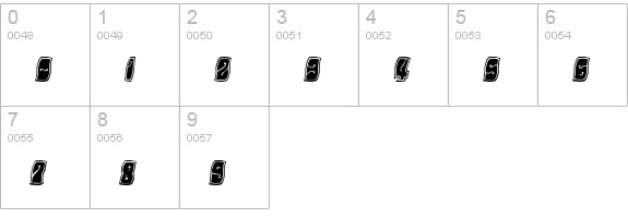 Electorate Blue numbers 0-9 preview