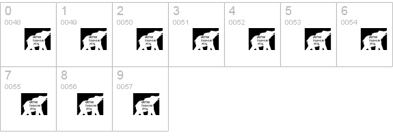 ELEFONT numbers 0-9 preview