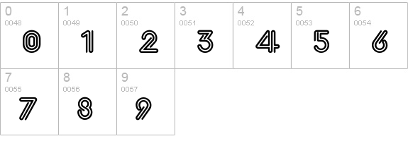 ElektrikFont numbers 0-9 preview