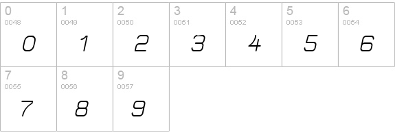 Elgethy Est Upper Bold numbers 0-9 preview