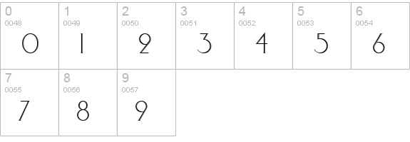 ElisiaInline numbers 0-9 preview