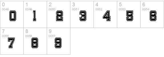 Emilio 20 numbers 0-9 preview