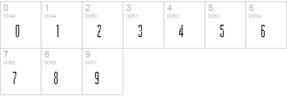 EmperorFifteen Regular numbers 0-9 preview