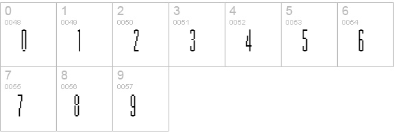 EmperorNineteen Regular numbers 0-9 preview