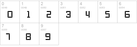 Enam numbers 0-9 preview