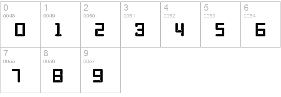 Enam Bold numbers 0-9 preview