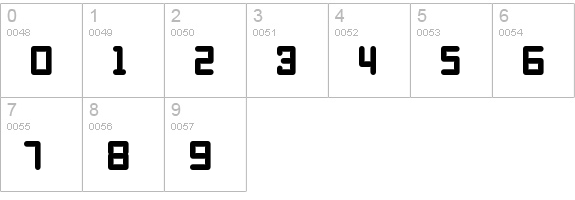 Enam ExtraBold numbers 0-9 preview