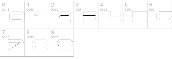 EndzoneOutline numbers 0-9 preview