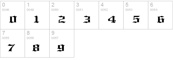 EnglishTowne-Normal Ex numbers 0-9 preview