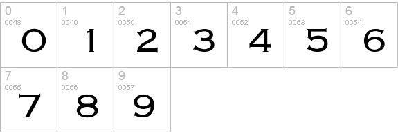 Engraver-Light numbers 0-9 preview
